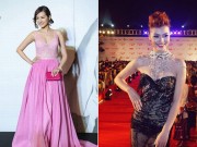 Làng sao - 2 mỹ nhân Việt "ngượng ngùng" trên thảm đỏ