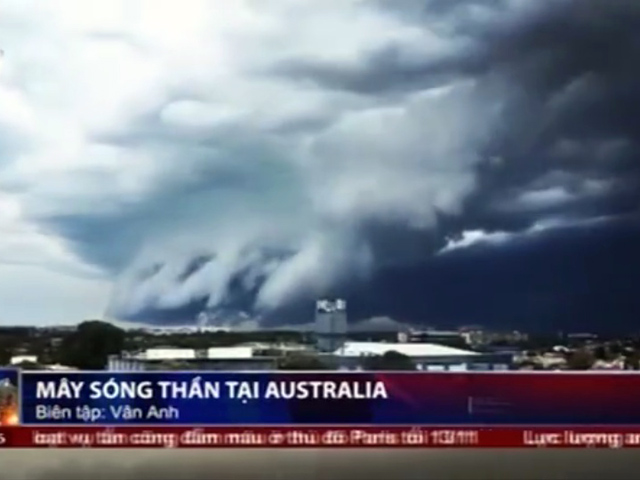 Tròn xoe mắt trước "mây sóng thần" tại Úc