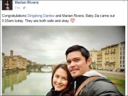 Làng sao - "Mỹ nhân" Marian Rivera đã sinh con gái đầu lòng