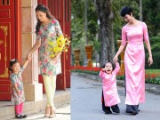 Thời trang - Hai cặp mẹ con mê áo dài nhất showbiz