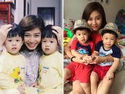 Làm mẹ - Cặp song sinh siêu đáng yêu của MC Chúng tôi là chiến sỹ