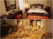 Nhà đẹp - HN: Không gian 5 sao với giường da cá sấu, ghế mạ vàng