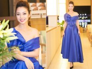 Làng sao - Jennifer Phạm quyến rũ với đầm lệch vai khi làm MC