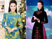 Làng sao - MC Thanh Mai thay 5 áo dài trong một sự kiện