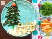 Bếp Eva - Mẹ làm cây thông Noel từ rau dụ bé lười ăn