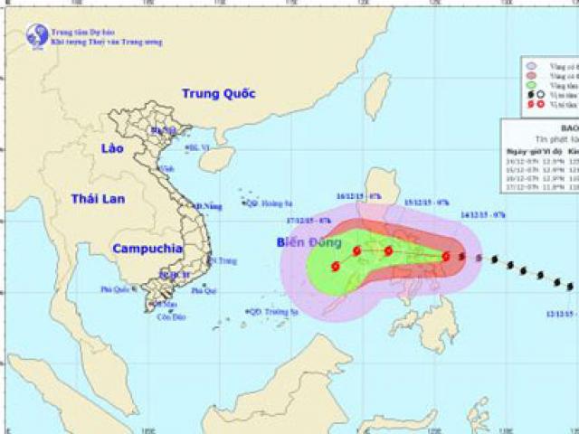Siêu bão Melor giật cấp 17 đang tiến vào biển Đông