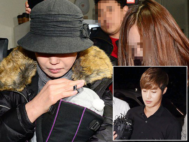 Bạn gái cũ Kim Hyun Joong đưa con trai đi xét nghiệm ADN