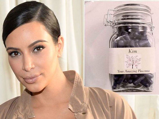 Kim Kardashian ăn nhau thai để tránh trầm cảm sau sinh