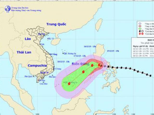 Siêu bão Melor mạnh lên, hướng vào phía quần đảo Trường Sa