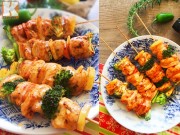 Bếp Eva - Thịt gà xiên nướng rau củ thơm lừng