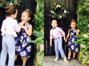 Làng sao - Hai con Hồng Nhung đáng yêu đón Giáng sinh