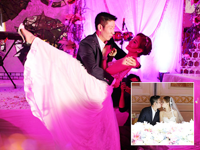 Vợ chồng Á hậu Diễm Trang khiêu vũ trong tiệc cưới