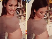 Làng sao - Phương Vy Idol vén áo khoe bụng bầu đáng yêu