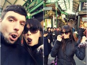 Làng sao - Hà Anh và chồng chưa cưới nhí nhảnh ở London