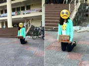 Eva Yêu - Cô gái “hot” nhất trong ngày: Quỳ giữa sân trường “Em xin lỗi , em đã phản bội anh”