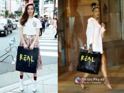 Thời trang - Sợ bị nghi dùng hàng nhái, Hà Hồ in hẳn chữ "Real" lên túi xách