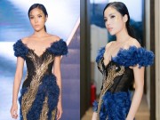 Thời trang - HH Kỳ Duyên lạnh lùng mặc váy khoét sâu gợi cảm trên sàn catwalk
