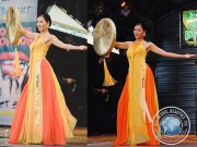 Thời trang - Nguyễn Thi Loan rạng ngời áo tứ thân tại Hoa hậu Hoà Bình Quốc tế