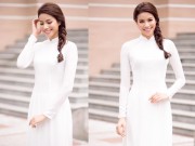 Thời trang - Cần gì hàng hiệu xa xỉ, Phạm Hương vẫn đẹp nao lòng khi diện áo dài trắng