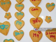 Bánh quy trái tim dành tặng mẹ ngày 20-10