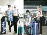 Làng sao - Nathan Lee cùng ''người yêu tin đồn'' tươi rói xuất cảnh lúc sáng sớm