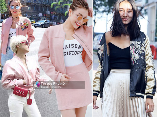 Học lỏm cách mix áo bomber chất lừ như sao Việt