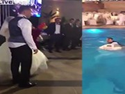 Clip Eva - Video: Cô dâu, chú rể nắm tay nhau nhảy xuống hồ trong đám cưới