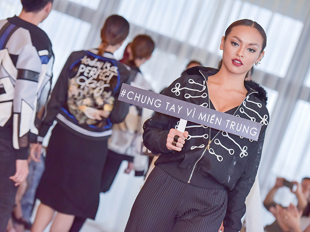 Mai Ngô và Lily Nguyễn trình diễn thời trang ủng hộ miền Trung