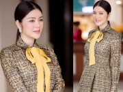 Thời trang - Lý Nhã Kỳ đẹp ngọt ngào, sang chảnh xách túi gần nửa tỷ dự hội nghị