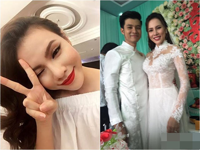 Á khôi Áo dài Lệ Quyên bất ngờ lộ ảnh ăn hỏi cùng chồng sắp cưới điển trai