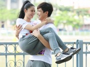 Làng sao - Tim hôn và bế bổng bà xã Trương Quỳnh Anh khi cùng nhau tập chạy