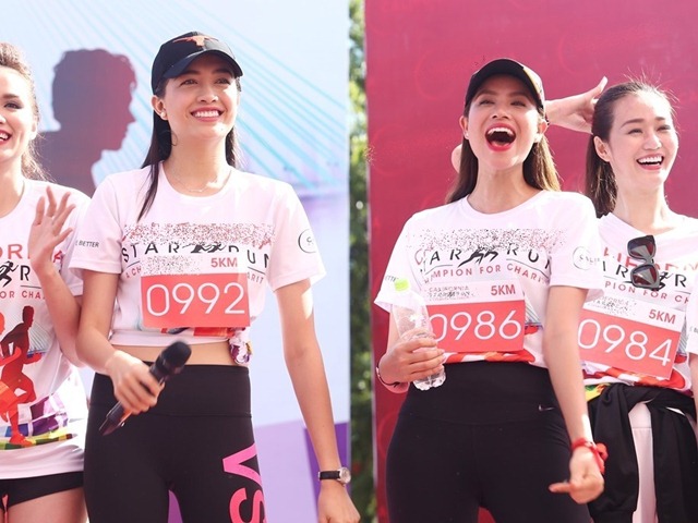 Mướt mồ hôi chạy dưới trời nắng, Phạm Hương - Khánh My - Thủy Top vẫn cười không ngớt