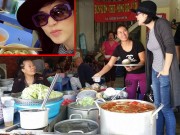 Giải trí - Vợ chồng Thu Phương - Dũng Taylor tới thử món "bún chửi" Hà Nội