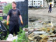 Tin tức - Ông Tây lội mương dọn rác: "Vứt bao cao su xuống hồ là tội ác"