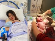 Bà bầu - Trang Trần lần đầu tiết lộ ảnh đi đẻ tại bệnh viện 5 sao