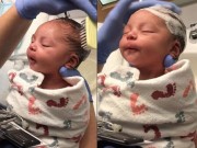 Clip Eva - Clip em bé lim dim mắt tận hưởng việc tắm gội "đốn tim" dân mạng