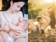 Làm mẹ - Hai bà mẹ Việt ngực trần cho con bú gây bão mạng