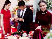 Thời trang - Áo dài đỏ ngày ăn hỏi khiến người ta phải nhớ mãi của sao Việt