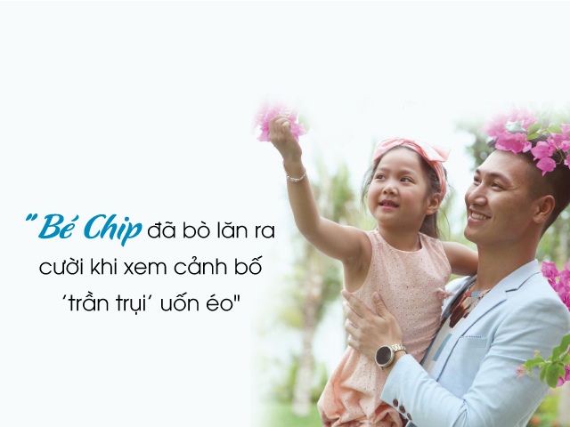 Mạnh Trường: Bé Chip bò lăn ra cười khi xem cảnh bố 'trần trụi' uốn éo