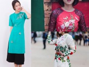 Thời trang - Không phải áo dài gấm, áo dài thêu ruy băng mới hot nhất Tết năm nay
