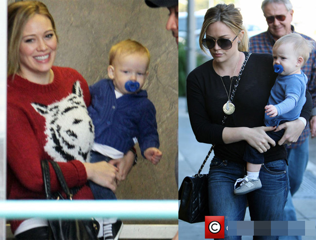 1. Các bé vừa chào đời được yêu thích nhất
Bé Luca Cruise Comrie - con trai hai tuần tuổi của cựu ngôi sao Disney, Hilary Duff và người chồng Mike Comrie - kháu khỉnh, đáng yêu với đôi mắt to tròn.