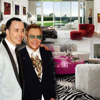 Nhà hút hồn của Elton John và "chồng" đồng giới