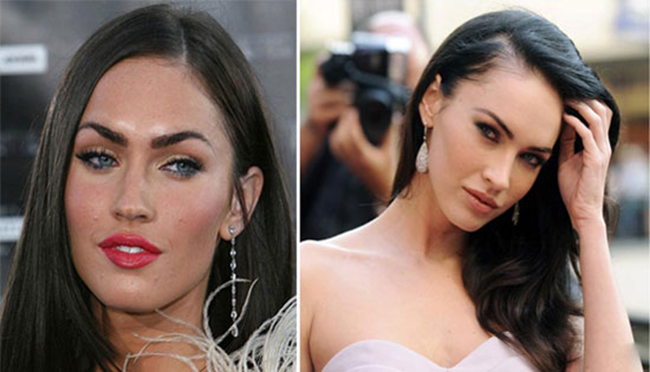 Megan Fox cũng lấm tấm mụn trên mặt.
