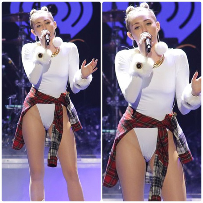 Kể từ khi để mái tóc ngắn cá tính, style thời trang của Miley cũng ... ngắn theo.
