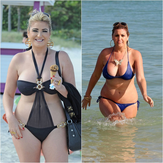 Josie Goldberg tròn ủng trong bộ bikini chật chội
