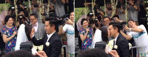 Dương Mịch khóa môi Khải Uy trong lễ cưới - 2