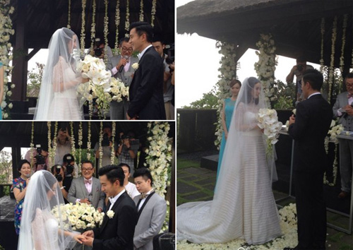 Dương Mịch khóa môi Khải Uy trong lễ cưới - 5