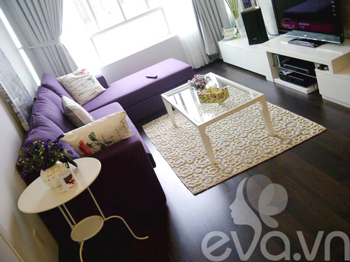 Khoe nhà: 80m2 màu tím #039;đốn tim#039; khách - 2