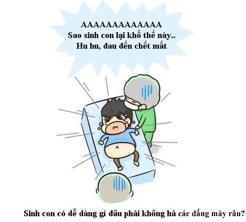 Cười #039;vỡ bụng#039;: Nếu đàn ông có… bầu - 9