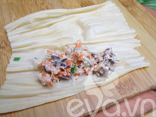 Rằm làm nem phù trúc chay vàng giòn - 7